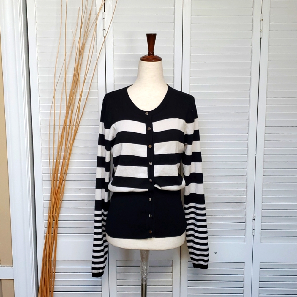 NWT Premise Striped Knit Cardigan Size L